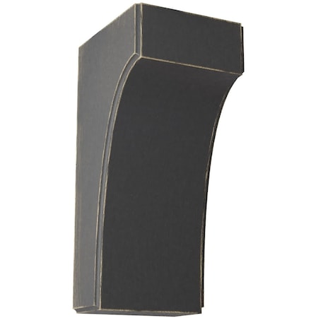 Ekena Millwork 3 1/2"W x 4"D x 8"H Clarksville Wood Vintage Decor Bracket, Black BKTWD04X04X08CVBL